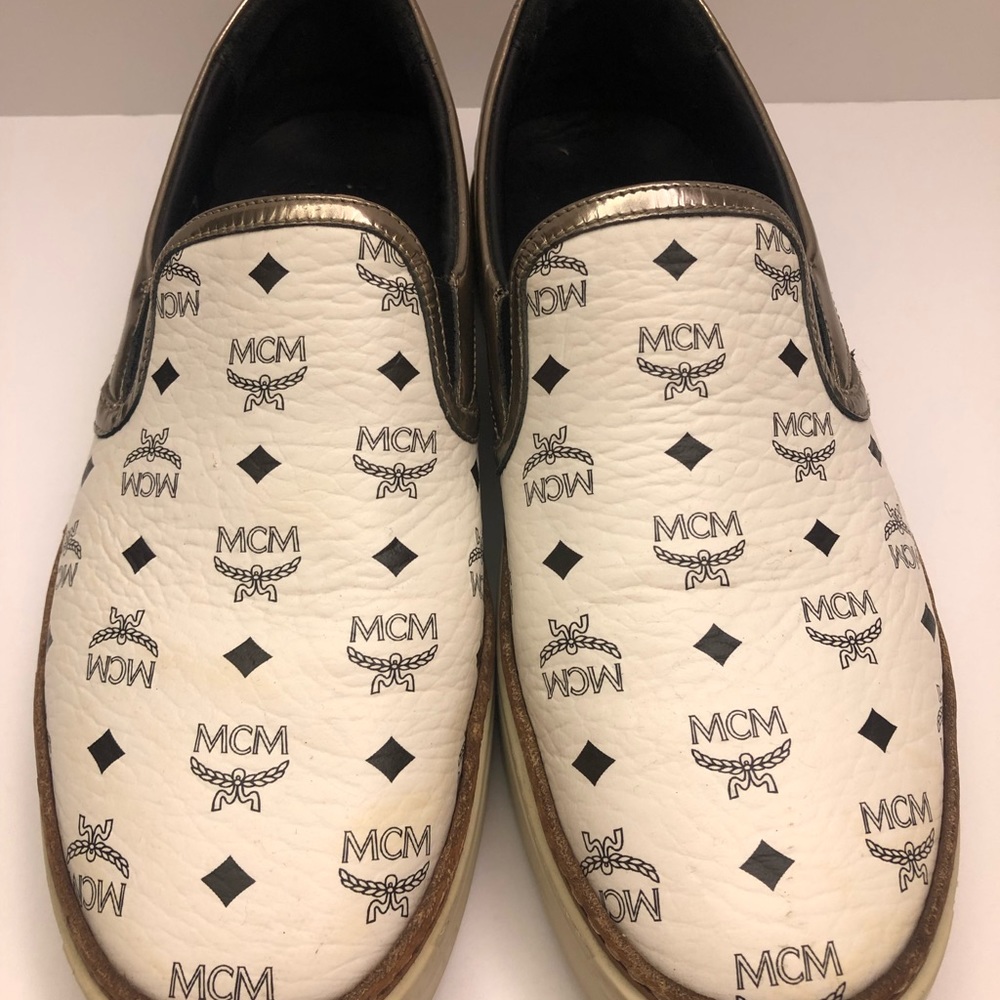 White MCM men’s shoes